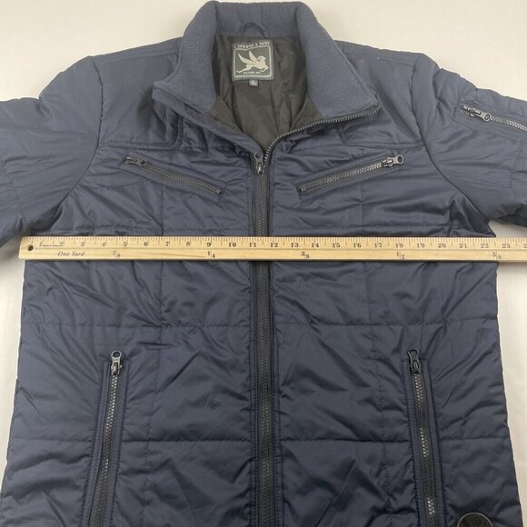 I. Spiewak And Sons Quilted Insulated Jacket Men’s L Black Full Zip Polyester - Picture 4 of 13